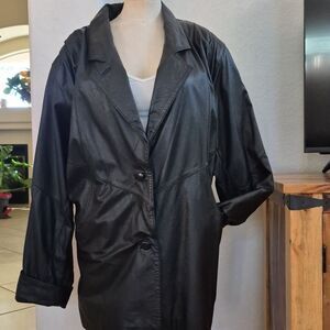 Vtg. Avanti Thinsulate Genuine Leather Coat Sz Large